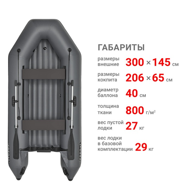 300 Е НДНД Лодка (серая 7377)